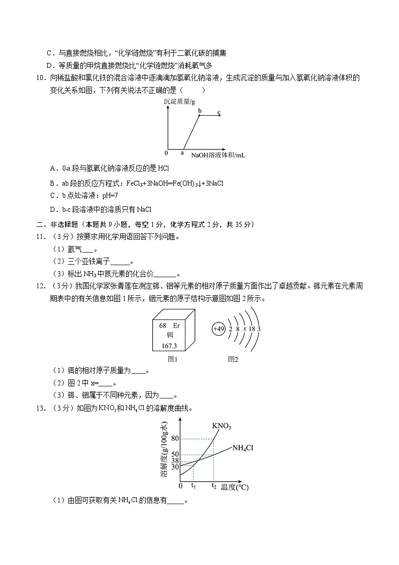 2025年中考第一次模拟考试卷：化学（吉林省卷）（原卷版）第3页