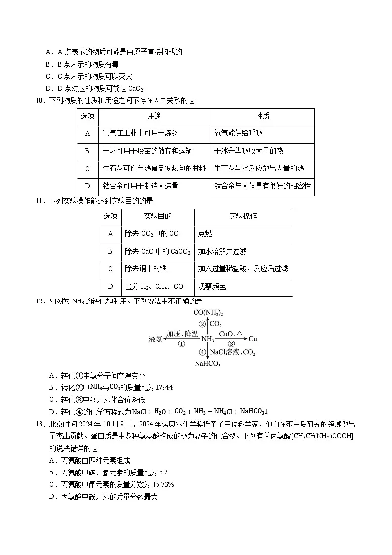 2025年中考第一次模拟考试卷：化学（广州卷）（原卷版）第3页