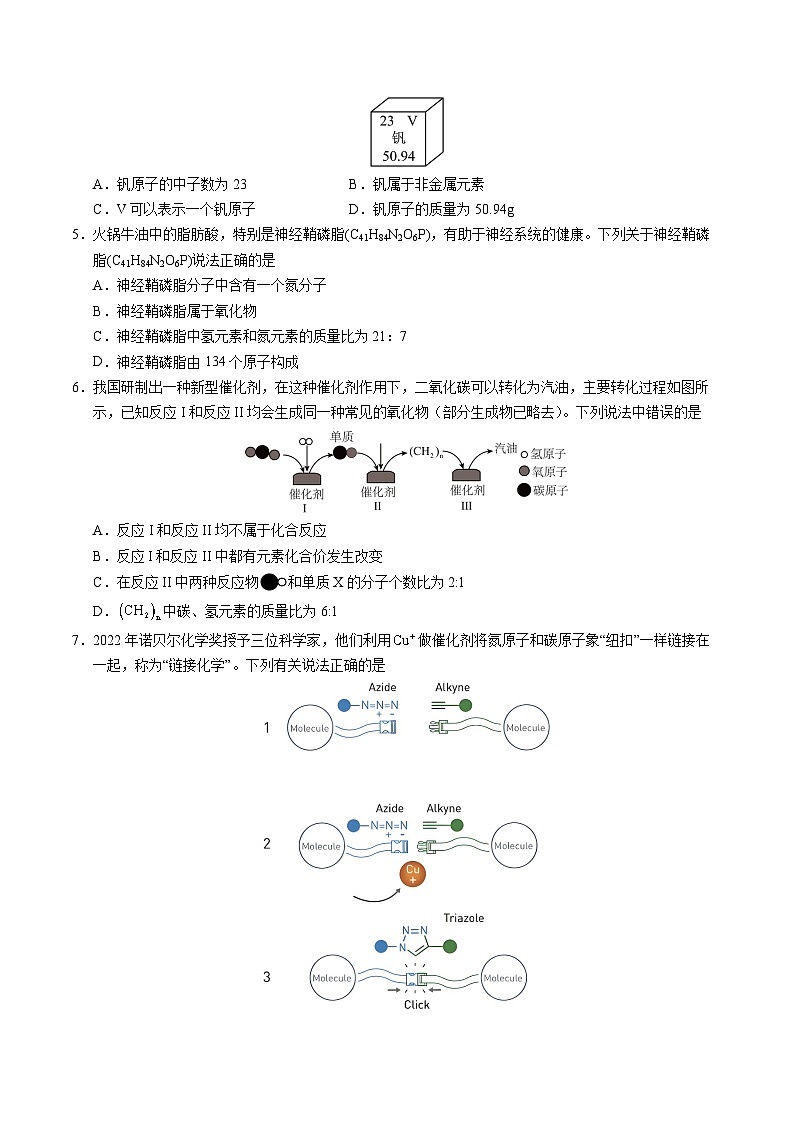 2025年中考第一次模拟考试卷：化学（深圳卷）（原卷版）第2页