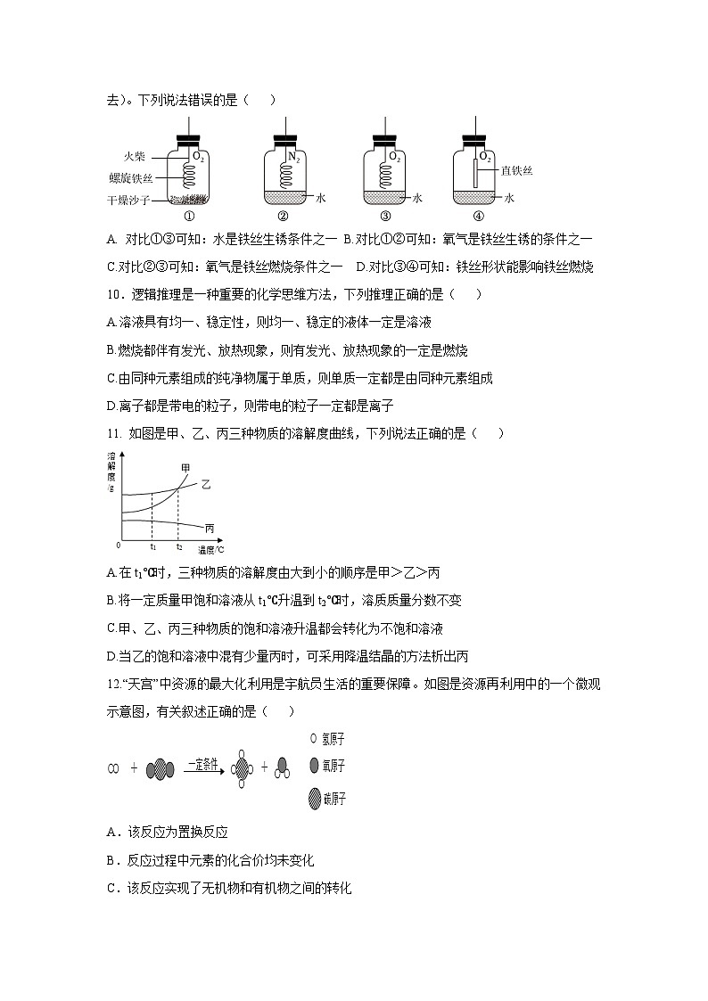 山东省威海乳山市（五四制）2023-2024学年九年级下学期期中考试化学试卷第3页