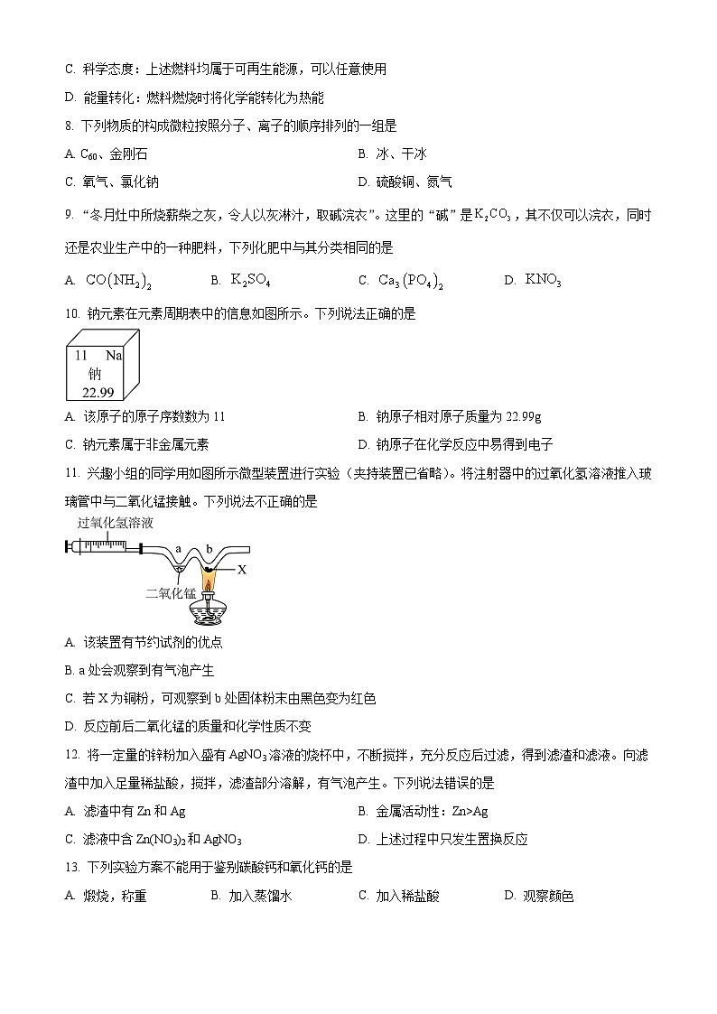 2025年河南省洛阳市瀍河区中考一模化学试题第2页