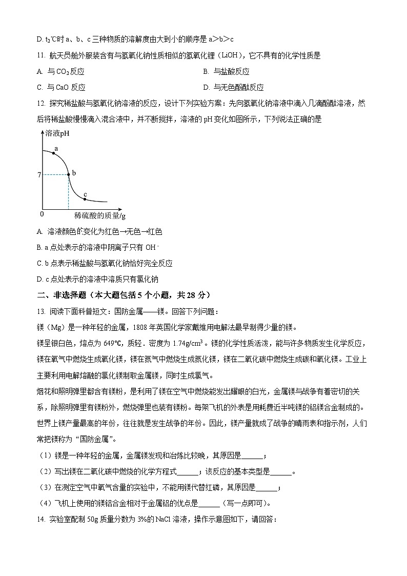 2025年安徽省淮南市潘集区中考一模化学试卷试题（原卷版+解析版）第3页