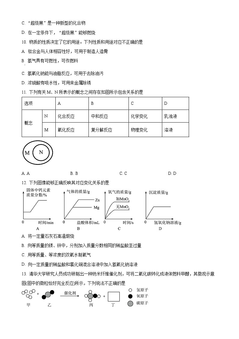 2025年江苏省无锡市锡东片区中考一模化学试题（原卷版+解析版）第3页