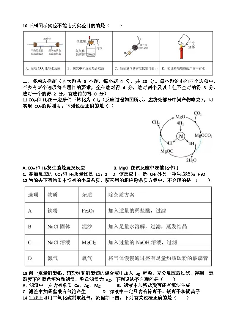 2025年济南章丘区九年级中考化学一模考试试题（含答案）第3页