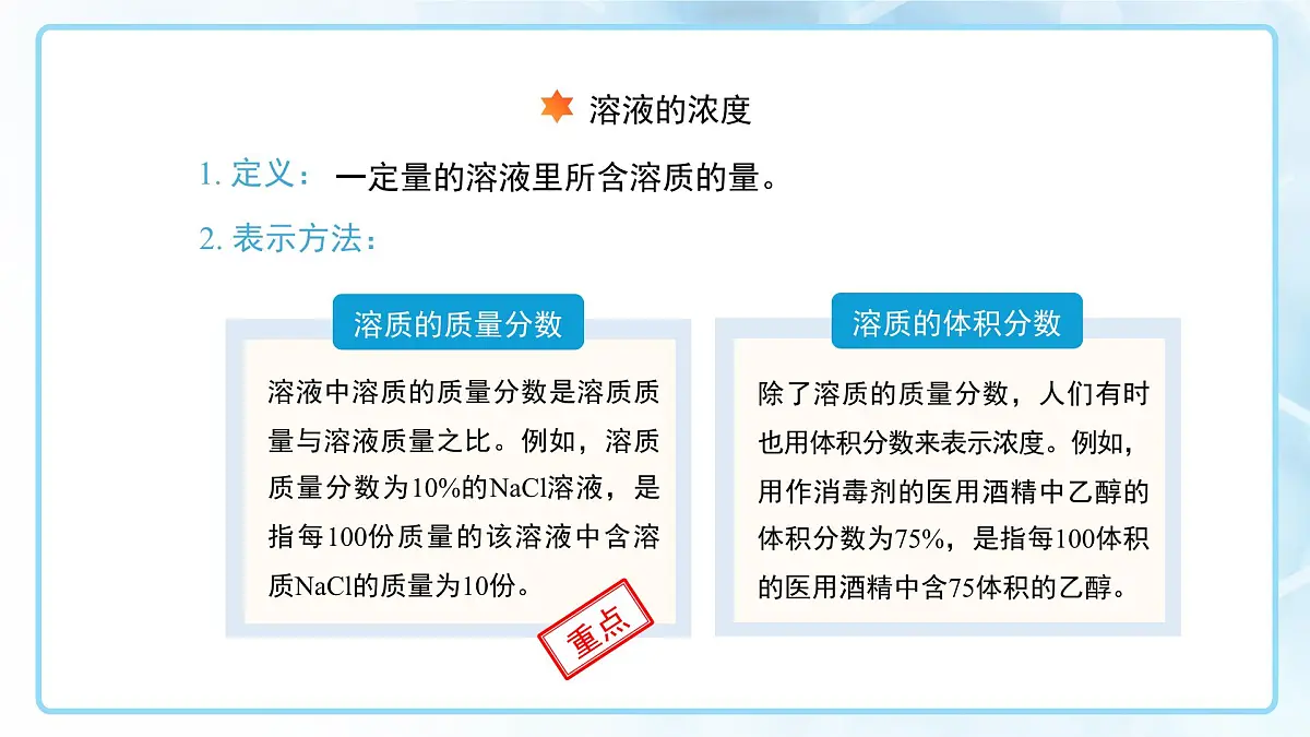 课题3 溶质的质量分数 第1课时 课件 化学人教版（2024）九年级下册第九章第8页