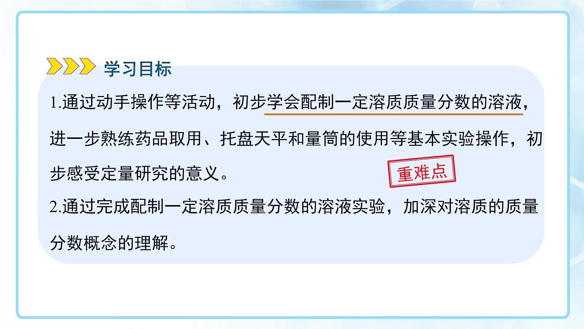 课题3 溶质的质量分数 第2课时 课件 化学人教版（2024）九年级下册第九章第2页