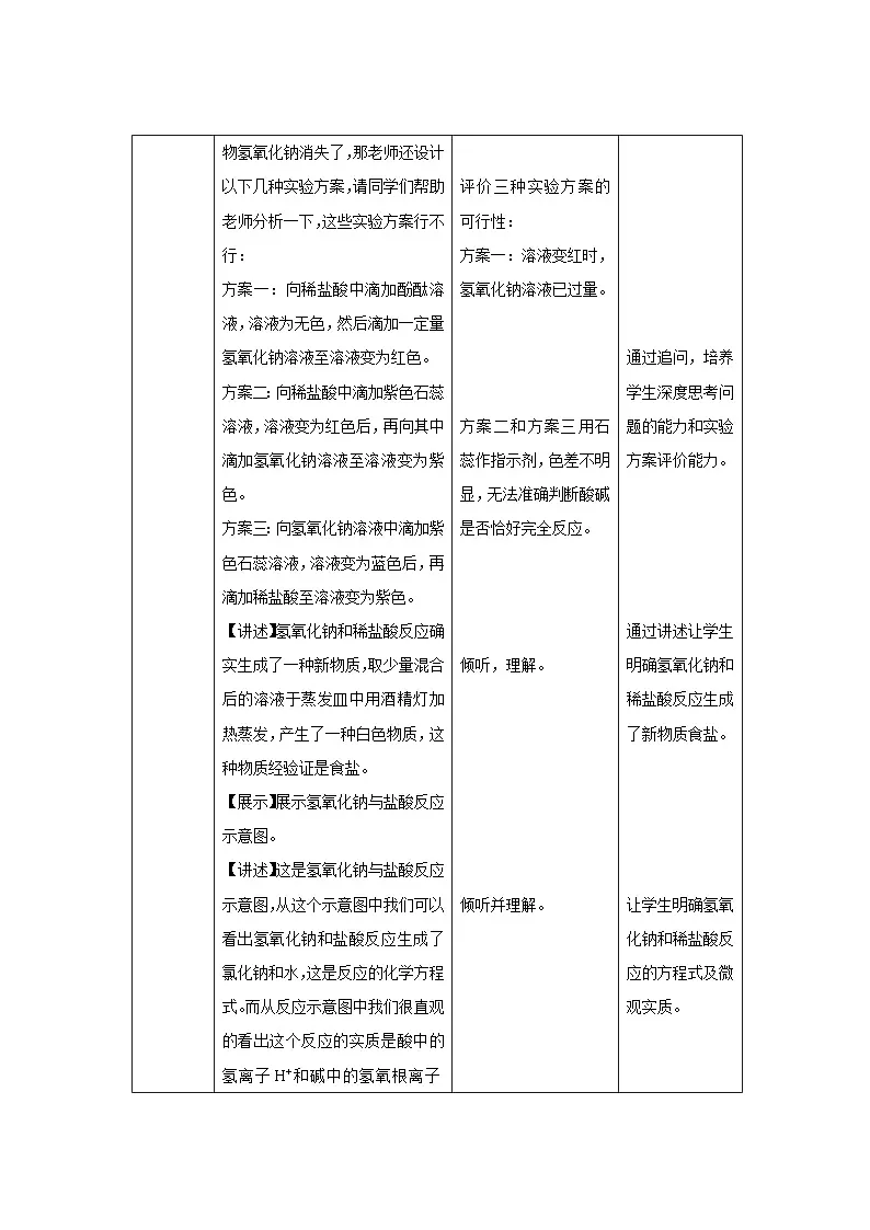 课题2 常见的酸和碱 第4课时 教案 化学人教版（2024）九年级下册第十单元第3页