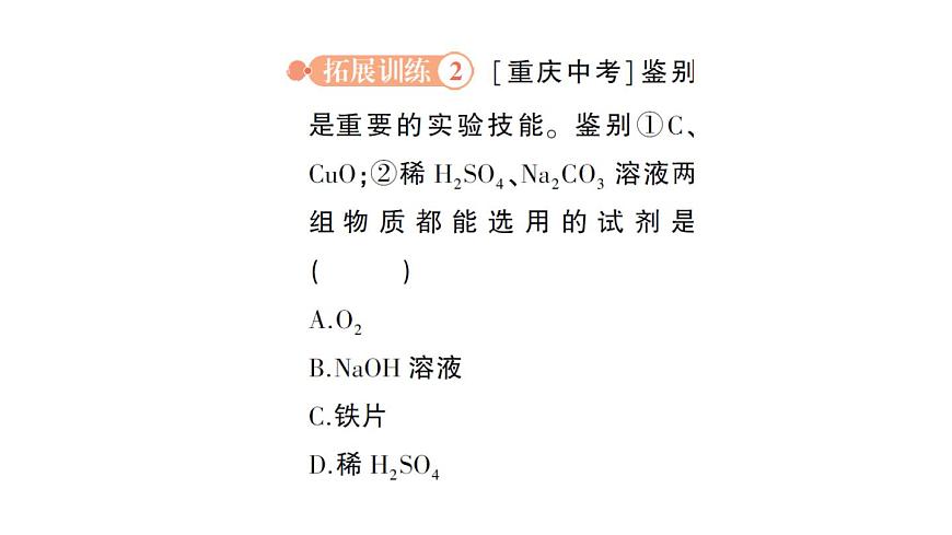 初中化学新人教版九年级下册第十单元专题三 物质的共存、鉴别与除杂作业课件2025春第7页