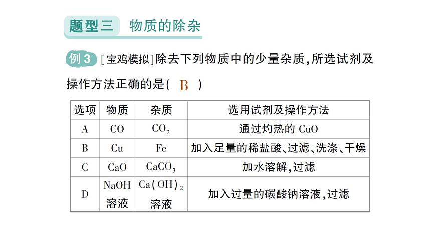 初中化学新人教版九年级下册第十单元专题三 物质的共存、鉴别与除杂作业课件2025春第8页