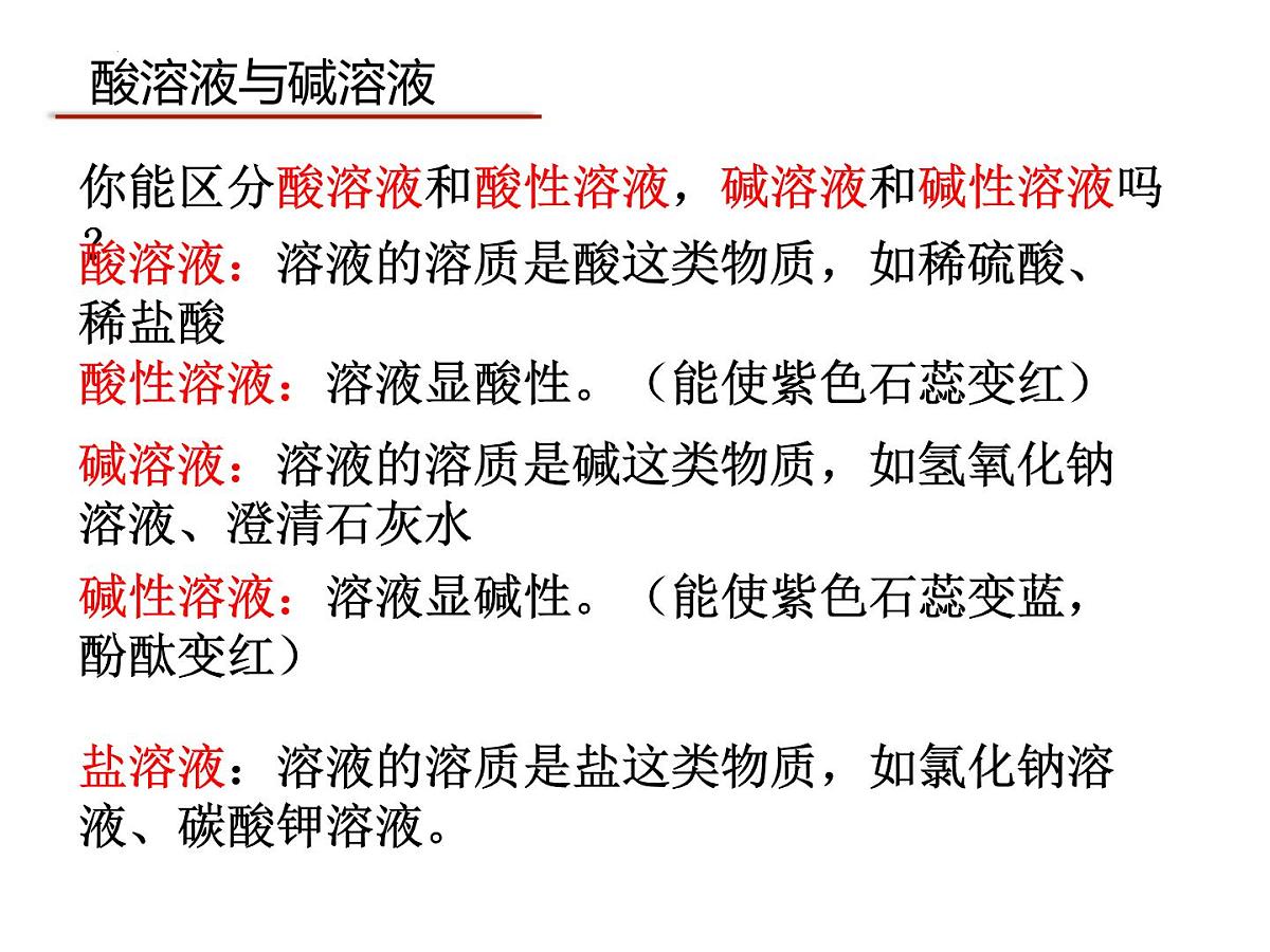 鲁教版化学九年级下册第七单元认识酸和碱复习-课件第8页