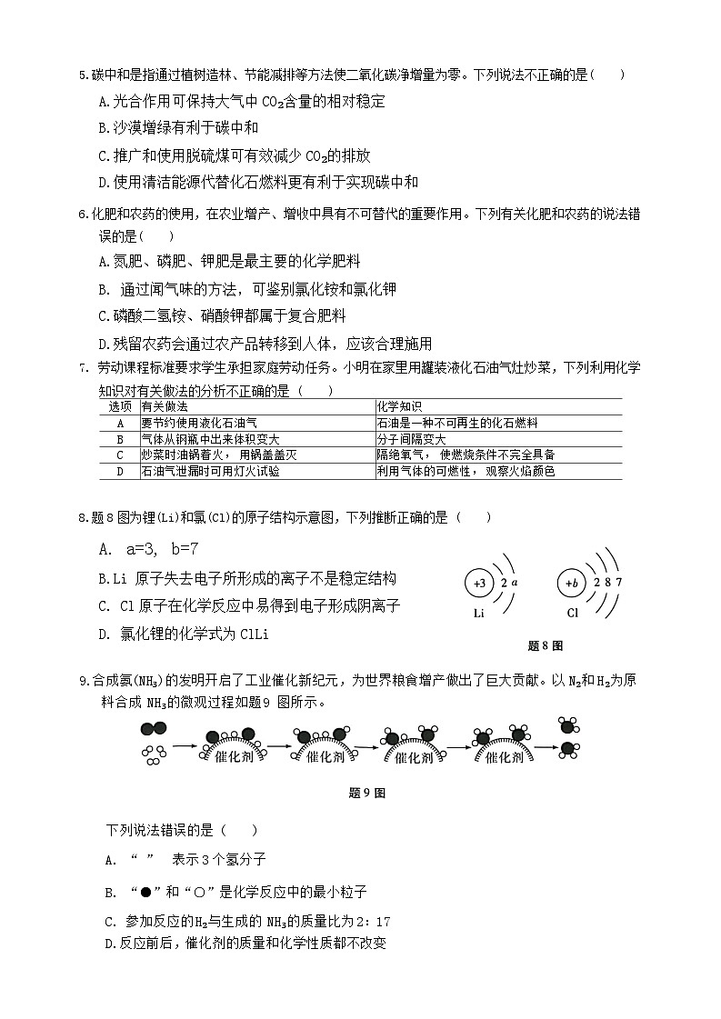 2024年广东省初中学业水平考试化学押题卷(3)第2页