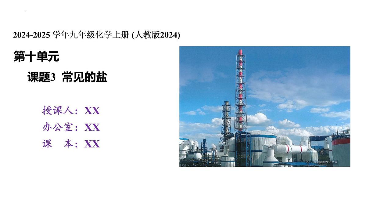 第十单元 课题3 常见的盐 第1-2课时-2024-2025学年九年级化学人教版下册课件第1页