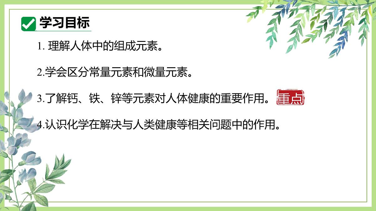 课题1化学与人体健康（第1课时） 2025学年九年级化学下册课件人教版2024第5页
