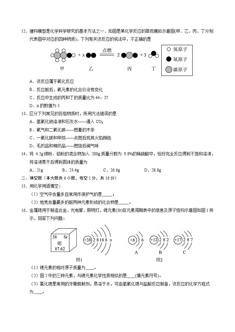 2025年中考第二次模拟考试卷：化学（河南卷）（考试版）第3页