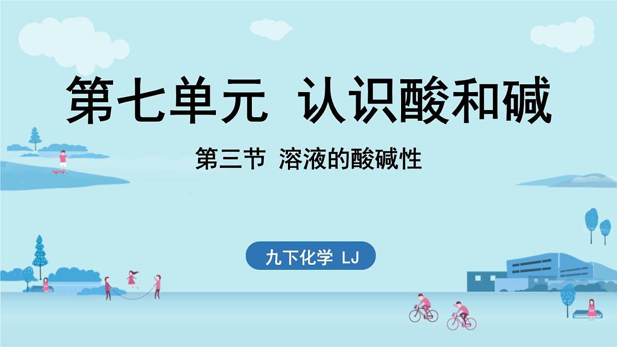 第七单元 第三节 溶液的酸碱性-2024-2025学年九年级下化学同步课件（2025版）鲁教版第1页
