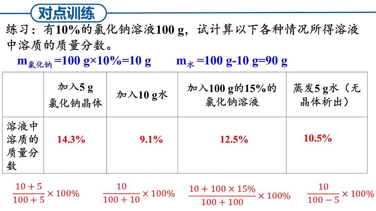 9.3 溶质的质量分数（第1课时＋第2课时）-2024-2025学年九年级化学人教版下册课件第8页