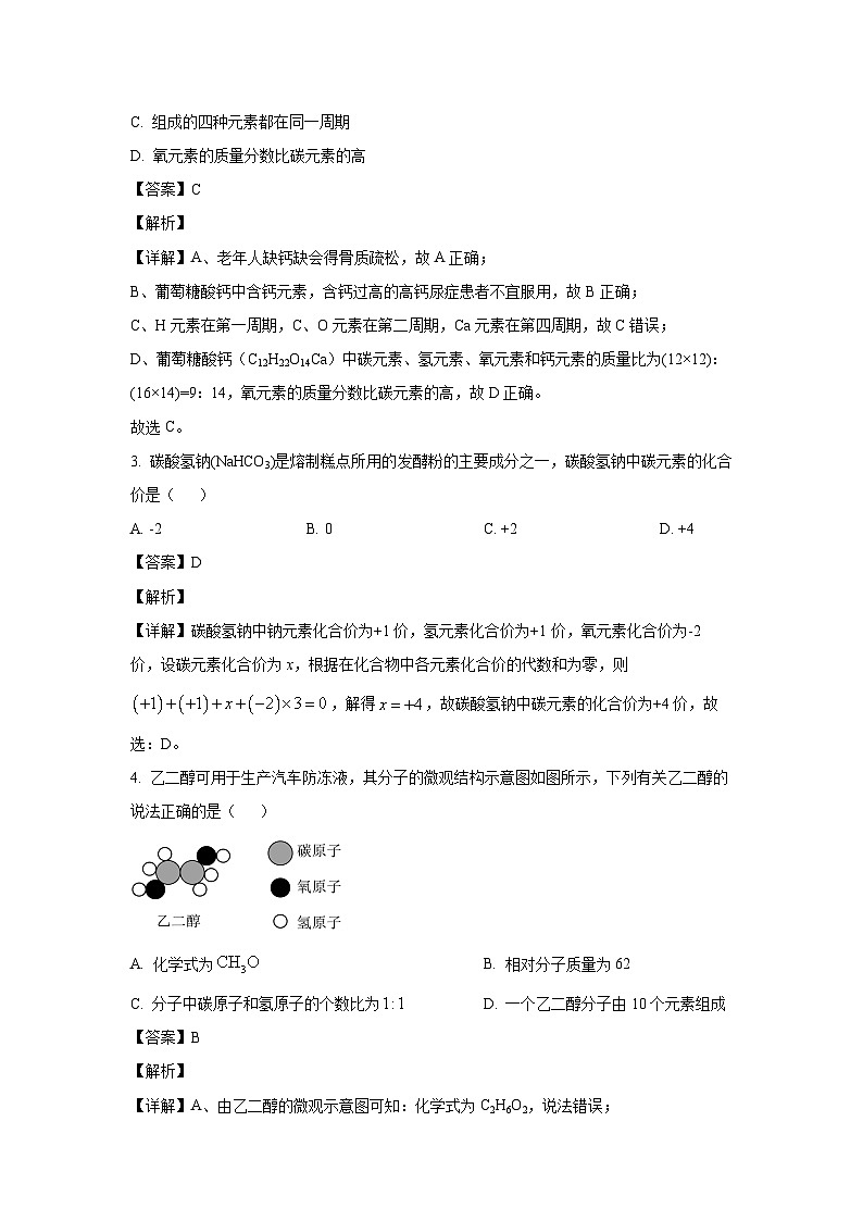 四川省泸州市龙马潭区五校联考2025年中考一模化学试卷（解析版）第2页