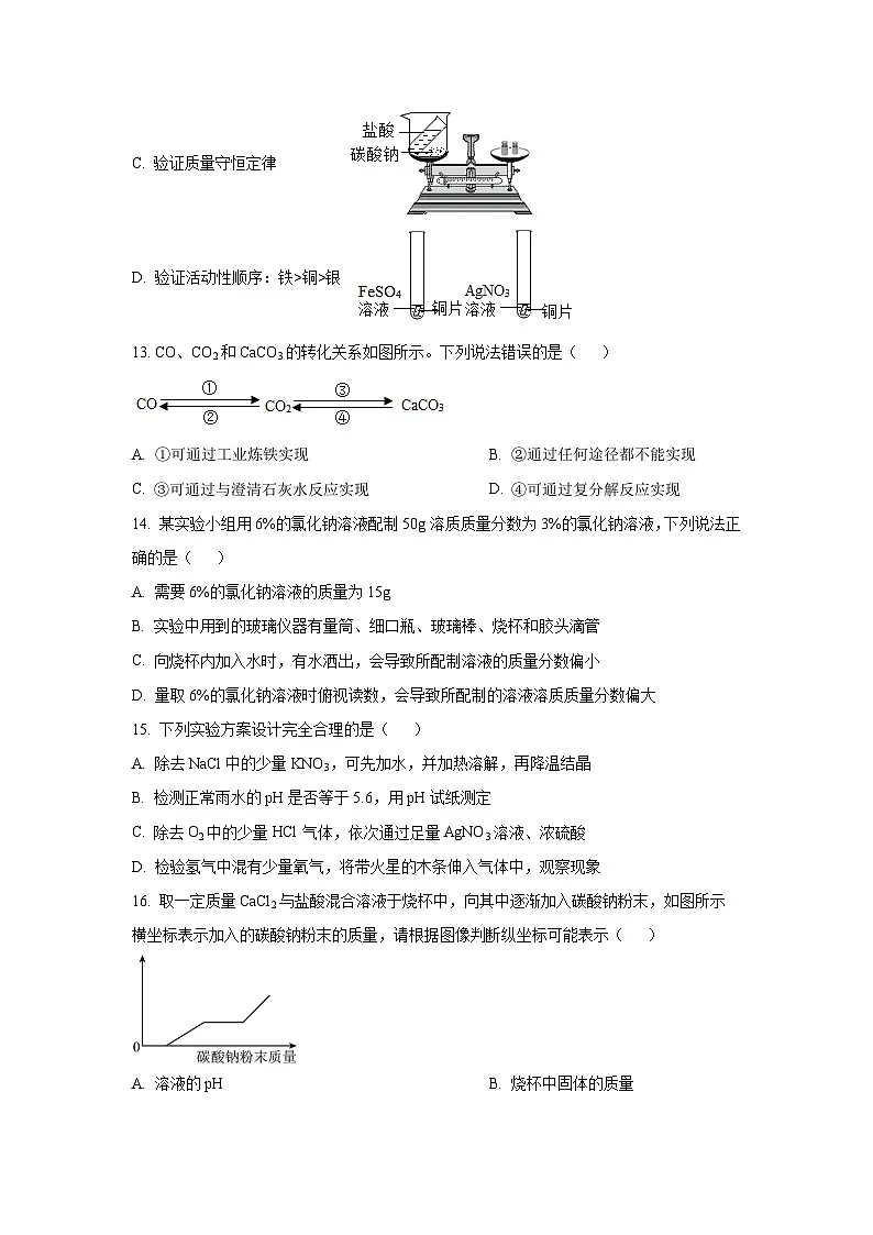 山东省滨州市2025年中考一模化学试卷（解析版）第3页