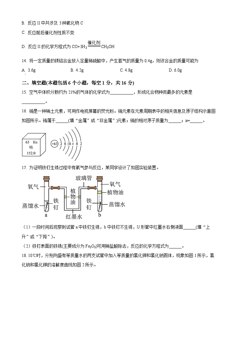 2025年河南省南阳市方城县多校中考一模化学试题（原卷版+解析版）第3页
