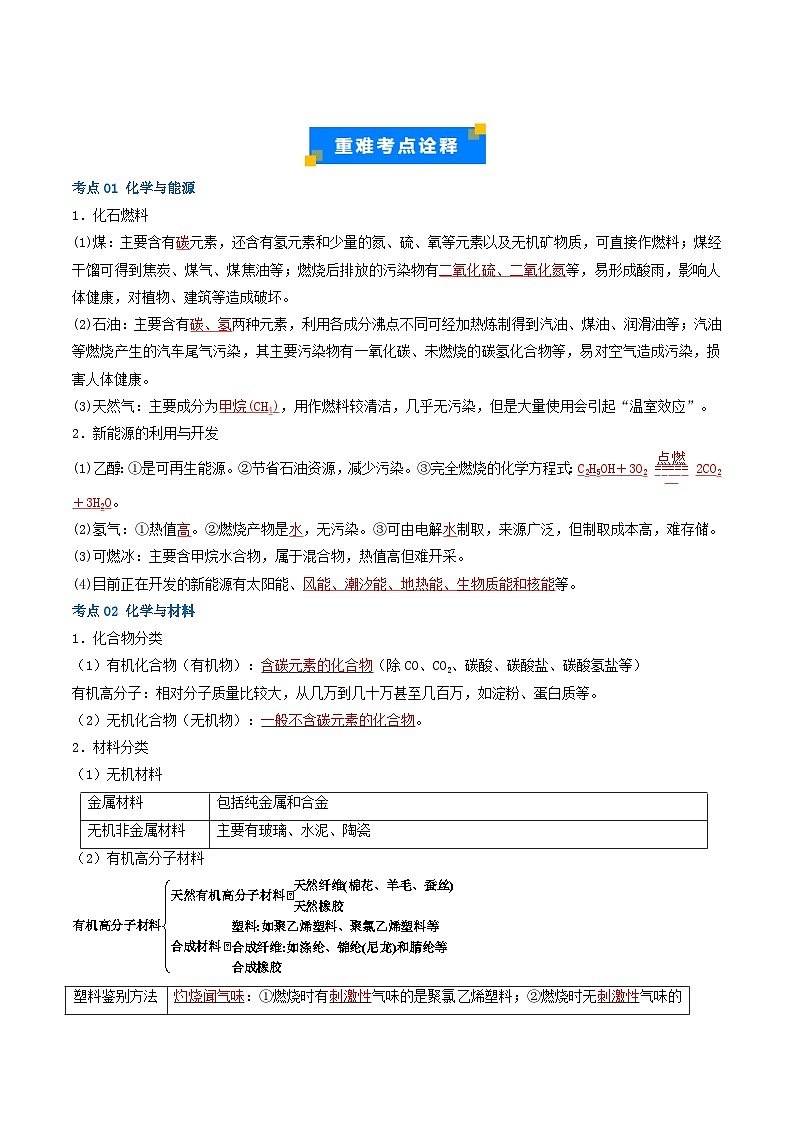 重难点08  化学与社会发展（解析版）第3页