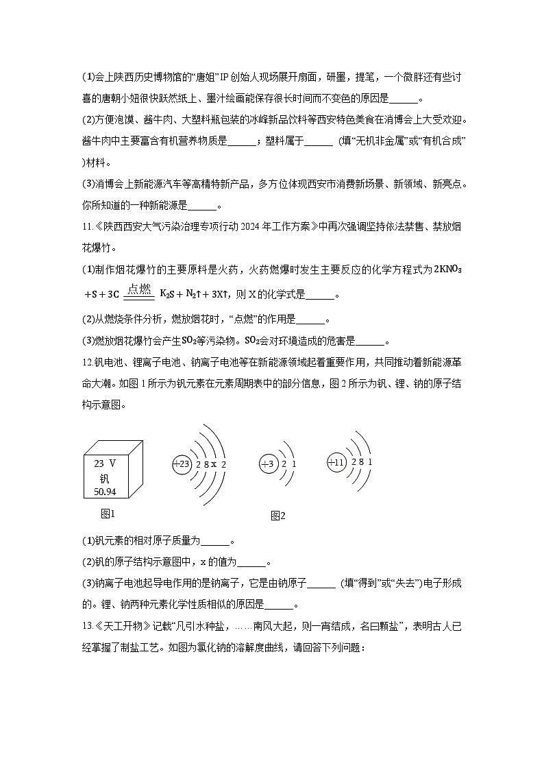 陕西省2025年中考全真模拟（一）化学试卷（解析版）第3页