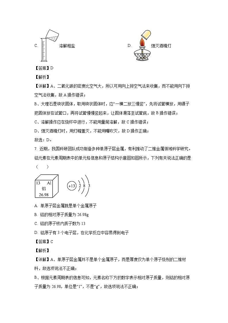 辽宁省大连市高新园区2025年中考一模化学试题（解析版）第3页