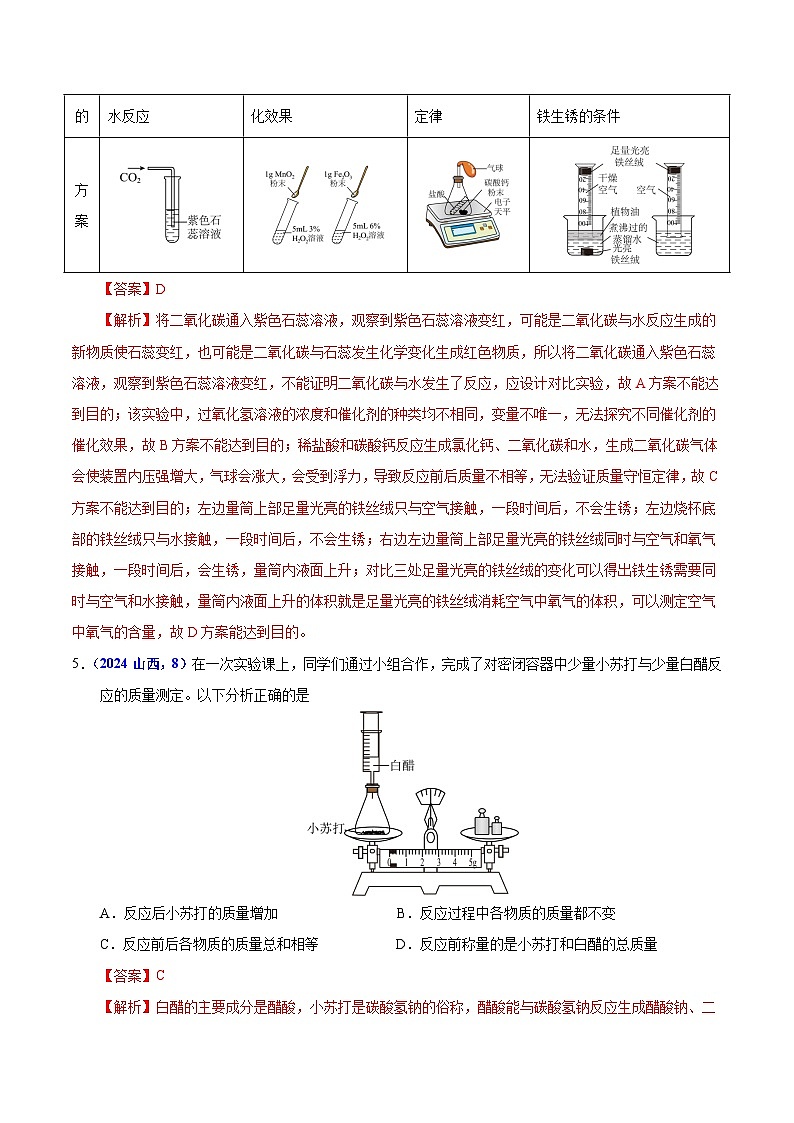 2025年中考化学真题分类汇编（广东专用）专题08质量守恒定律与化学方程式（第01期）（教师版）第3页