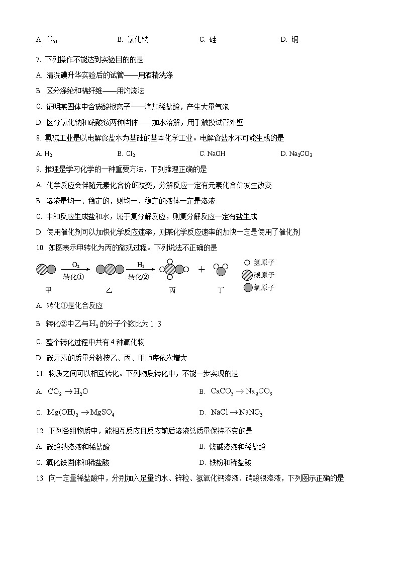 2025年河南省南阳市邓州市中招第一次模拟考试化学试题（原卷版+解析版）（中考模拟）第2页