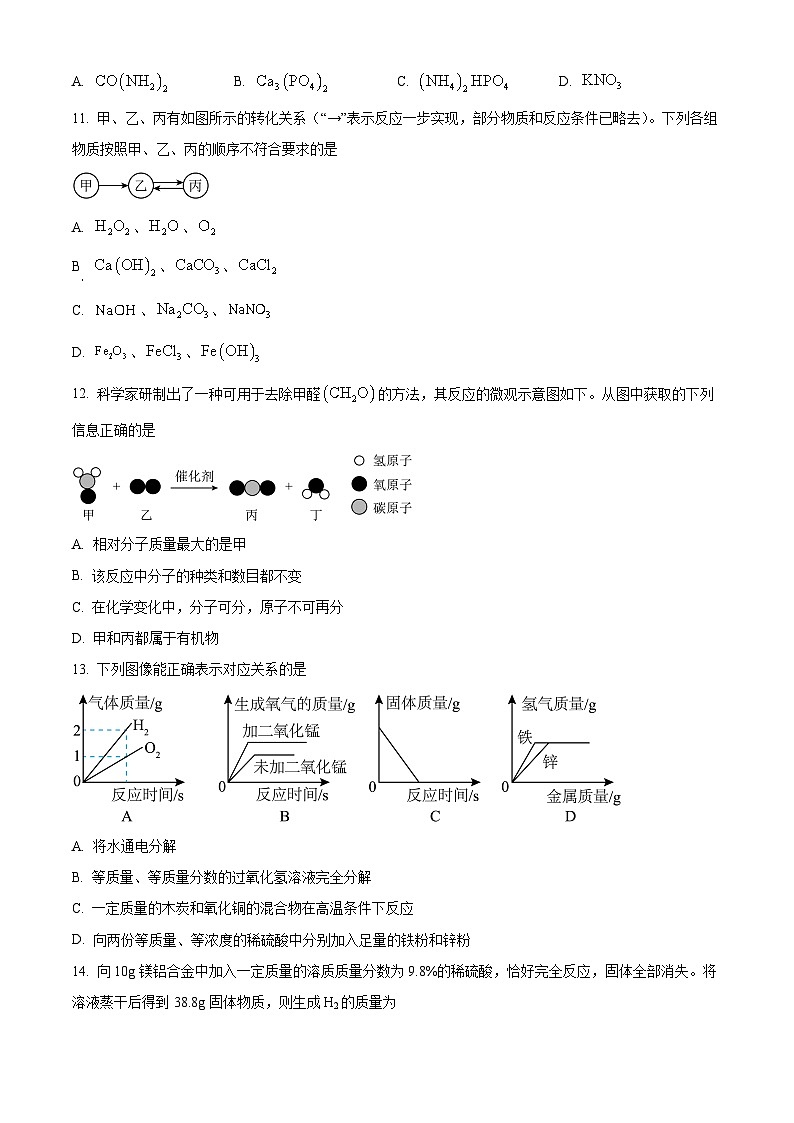 2025年河南省信阳市潢川县中考一模化学试题（原卷版+解析版）（中考模拟）第3页
