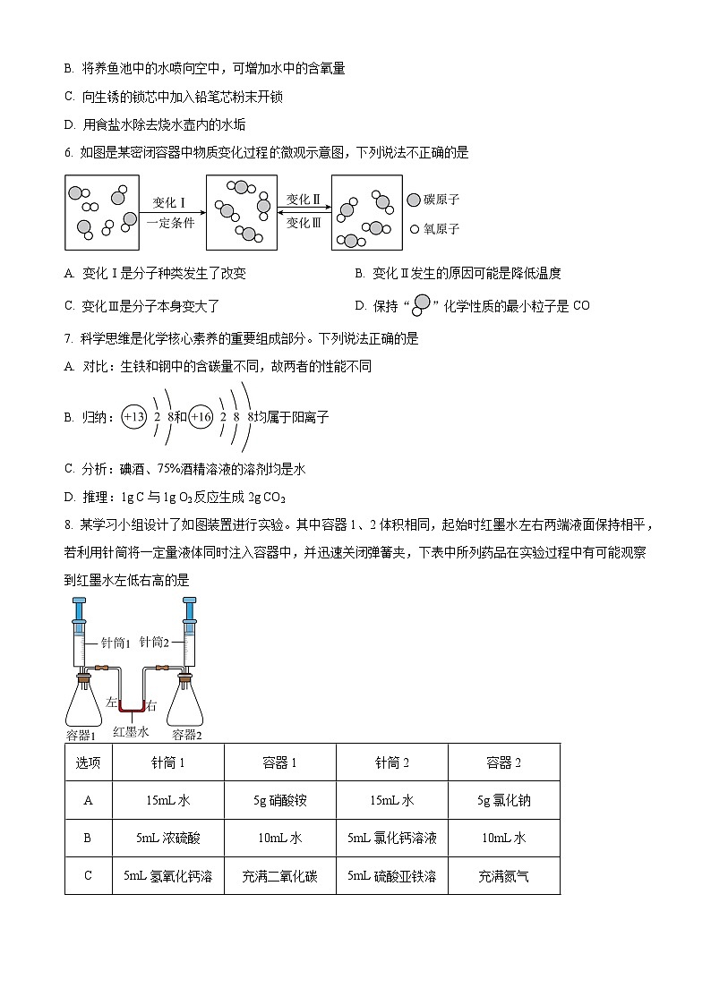 2025年陕西省渭南市蒲城县中考一模化学试题（中考模拟）第2页