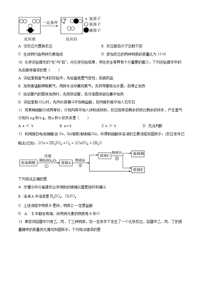 甘肃省兰州交通大学附属中学及分校2024-2025学年九年级下学期3月月考化学试题（原卷版+解析版）第3页