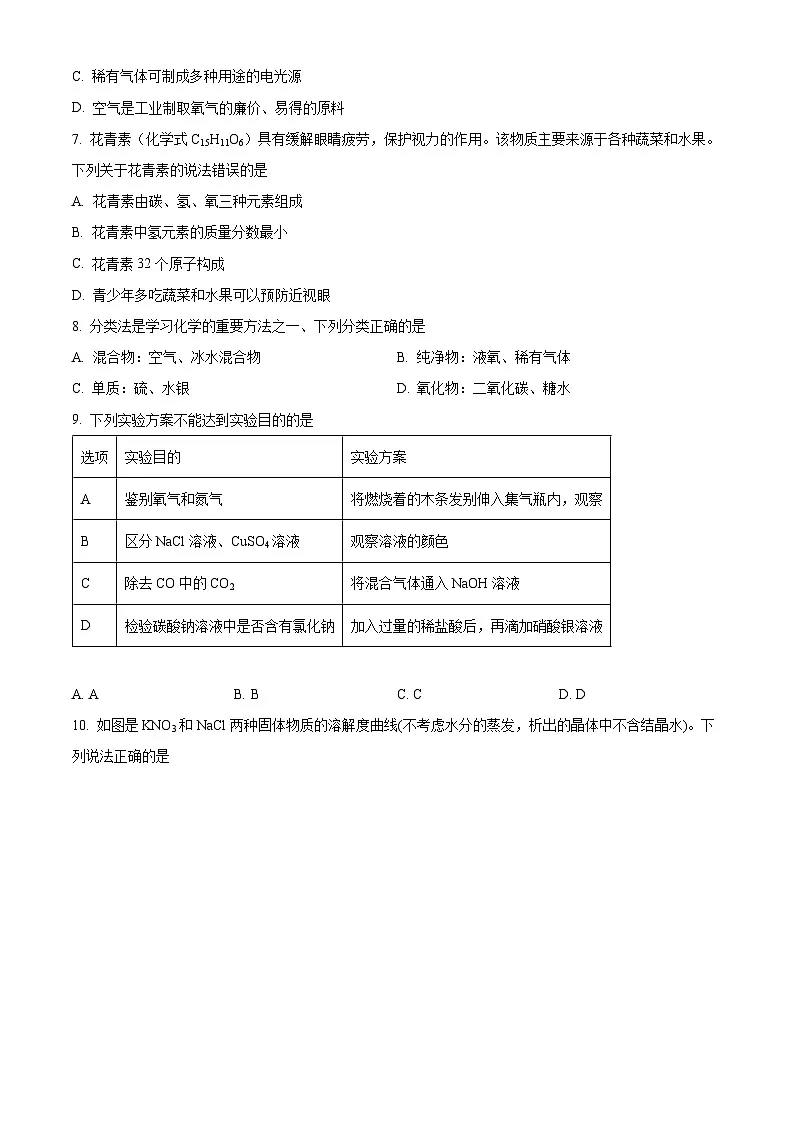 河北省邯郸市邯山区第十七中学2024-2025学年九年级下学期3月月考化学试题（原卷版+解析版）第2页