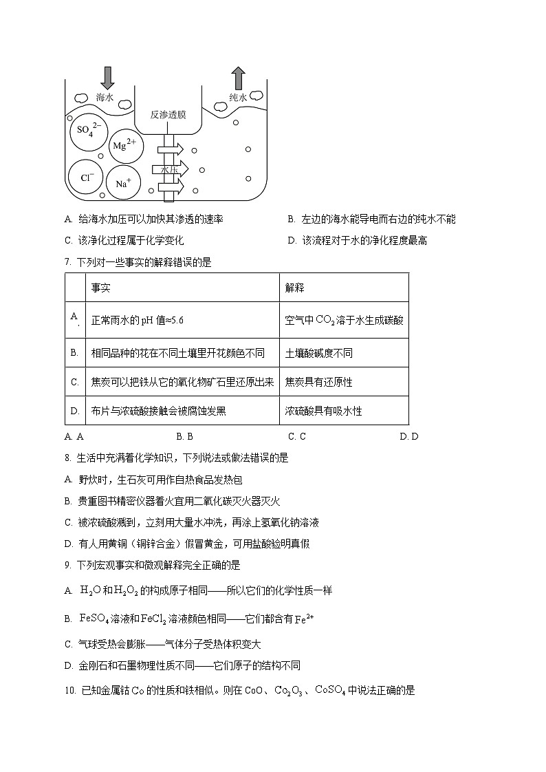 广东省广州市2024-2025学年九年级下学期期中考试化学检测试题（含答案）第2页