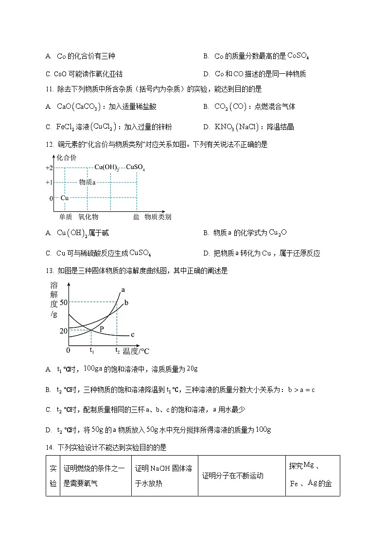 广东省广州市2024-2025学年九年级下学期期中考试化学检测试题（含答案）第3页