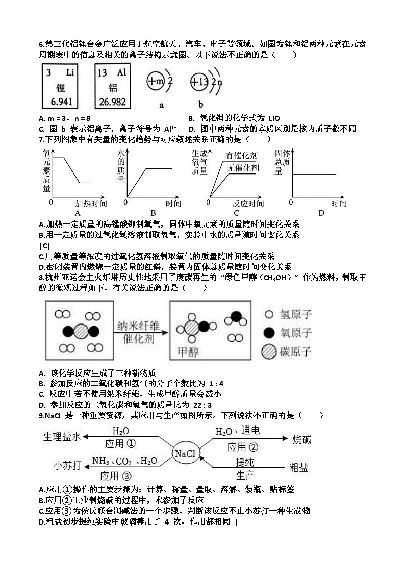 2025年济南章丘区九年级中考化学二模考试试题（含答案）第2页