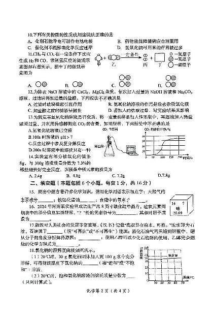 2025年河南省洛阳市中招模拟考试化学试卷（一）（中考模拟）第2页