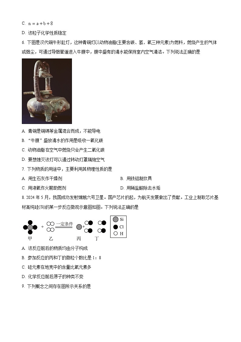 江苏省靖江市外国语学校2024-2025学年九年级下学期第一次月考化学试题（原卷版+解析版）第2页