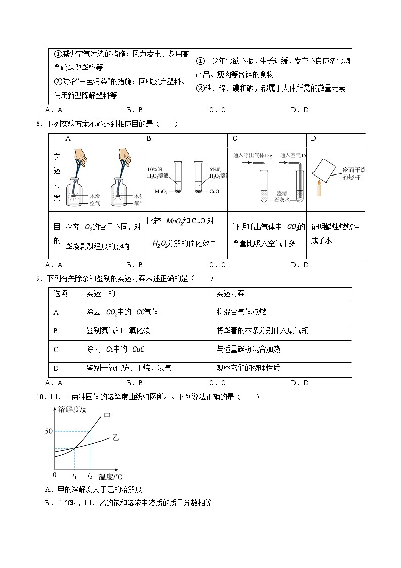 化学（深圳卷）（考试版A4）第3页