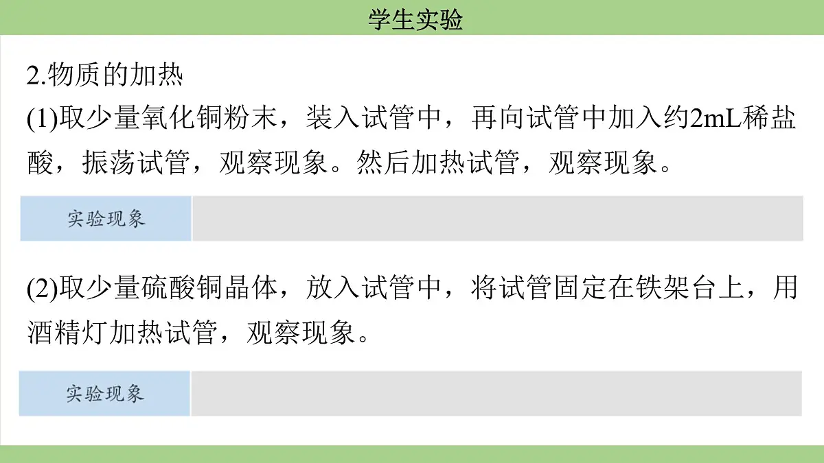 鲁教版（2024）初中化学九年级上册--学生实验 （课件）第6页
