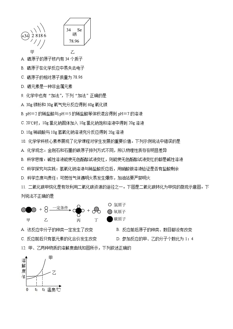 江苏省泰州市靖江市八校联盟2024-2025学年九年级下学期3月月考化学试题（原卷版+解析版）第3页