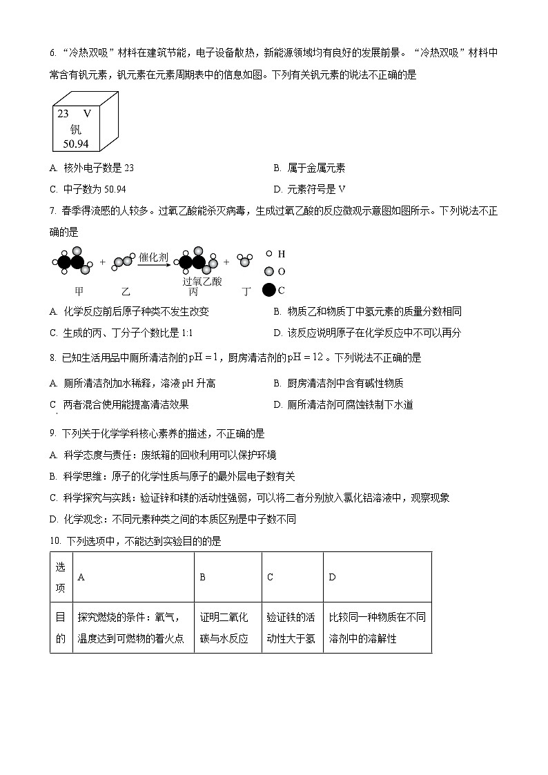 江西省九江市修水县2024-2025学年九年级下学期3月月考化学试题（原卷版+解析版）第2页