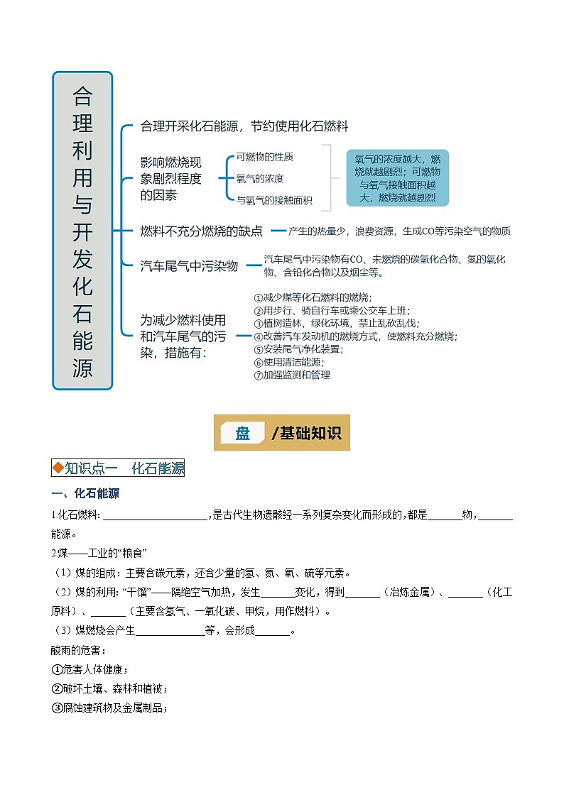 专题13 燃料及其利用（原卷版）第3页