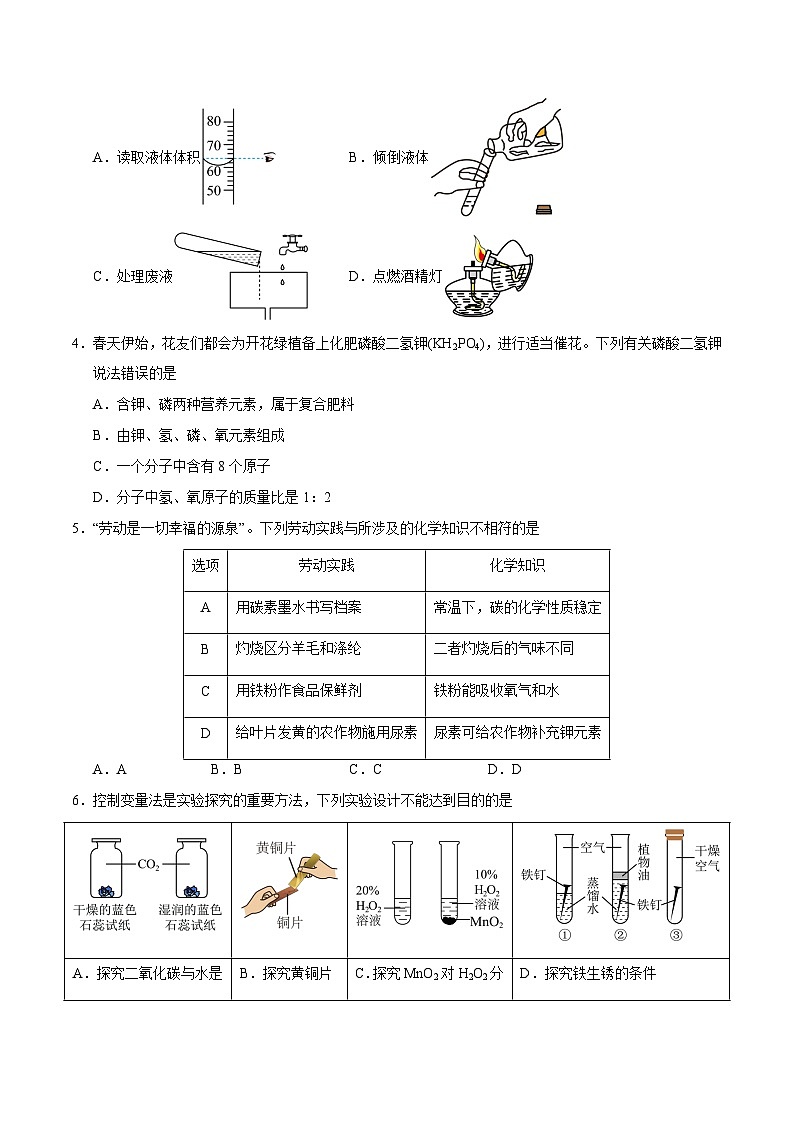 2025年中考押题预测卷：化学（福建卷01）（考试版）第2页