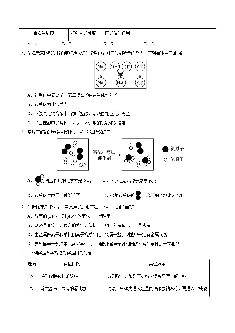 2025年中考押题预测卷：化学（福建卷01）（考试版）第3页