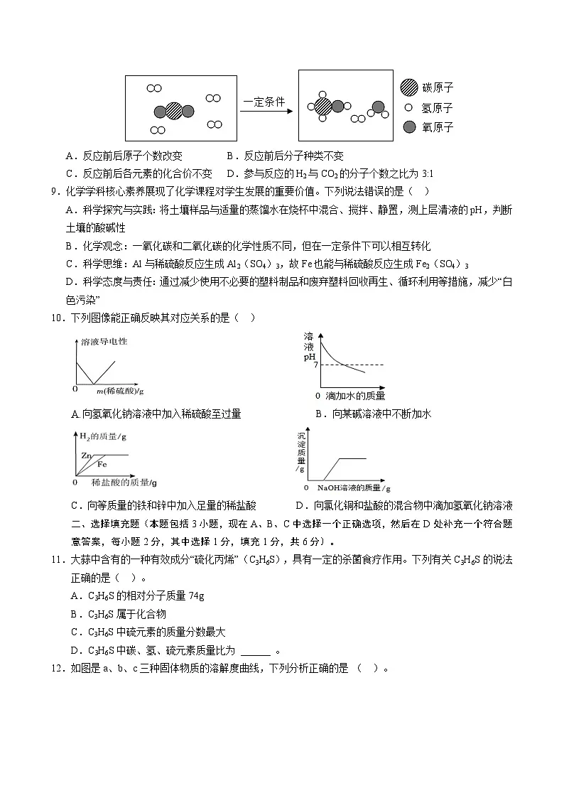 2025年中考押题预测卷：化学（江西卷）（考试版）第3页