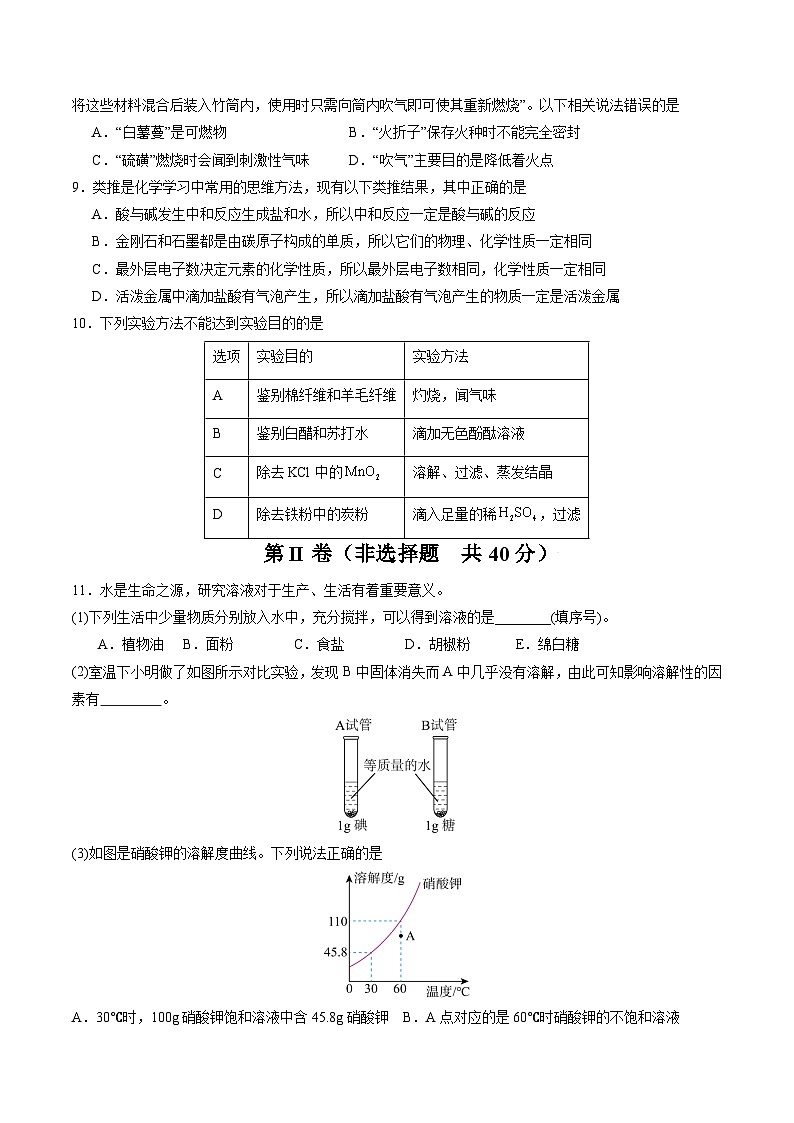 2025年中考押题预测卷：化学（辽宁卷）（考试版）第2页