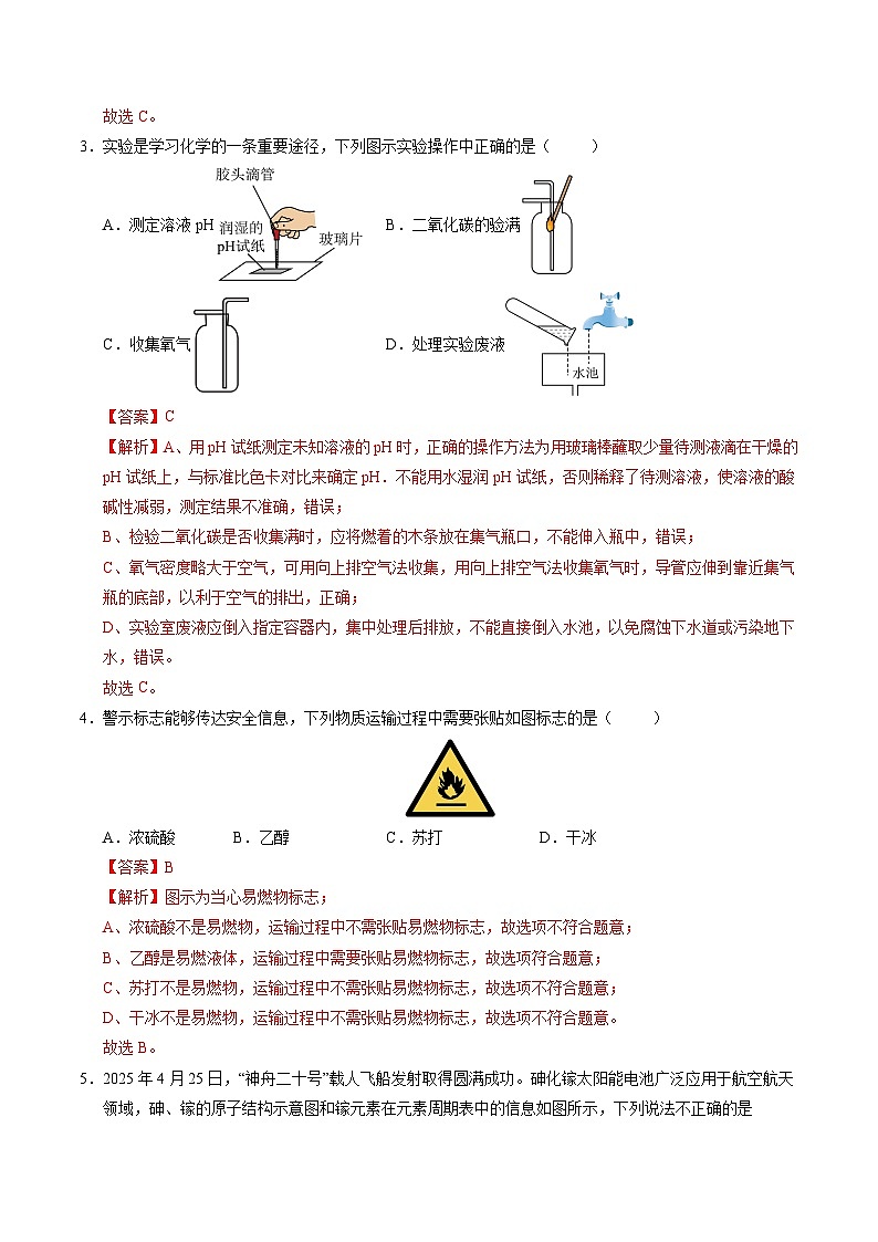 2025年中考押题预测卷：化学（山东统考卷）（解析卷）第2页