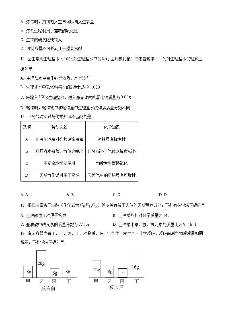 2025年云南省昆明市东川区中考二模化学试题（原卷版+解析版）（中考模拟）第3页