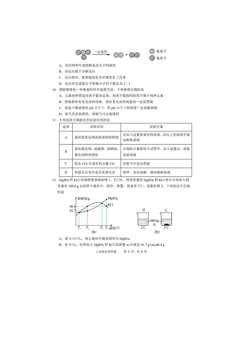 山东省菏泽市定陶区2024-2025学年九年级下学期期中考试（扫描版）化学试题第3页