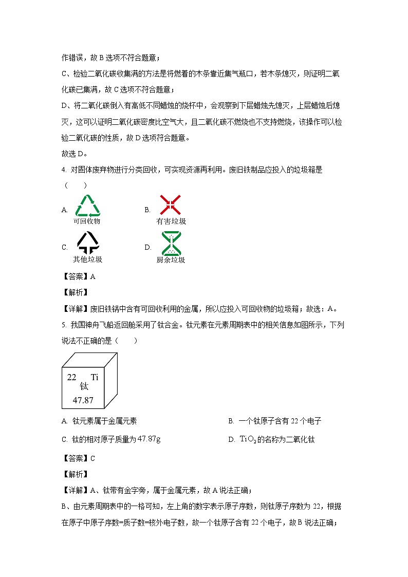 江苏省苏州市工业园区2025年中考一模化学试题（解析版）第3页
